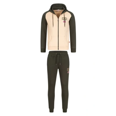Image of Lonsdale Stretton Tracksuit, Men&#039;s, Size: Medium, Olive beige