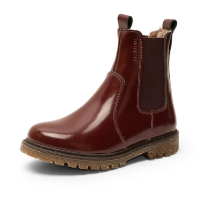 Image of Bisgaard NEEL Classic ankle boots for kids, Size: 2.5, Bordeaux Calfskin