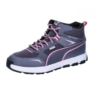 Image of Puma Evolve Trail JR Unisex Hiking shoes for kids, Size: 5, Galactic gray/mauved out Imitation leather/ textile