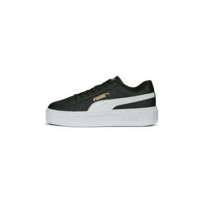 Image of Puma Smash Platform Trainers, Women&#039;s, Size: 4, Black white gold Leather/synthetics