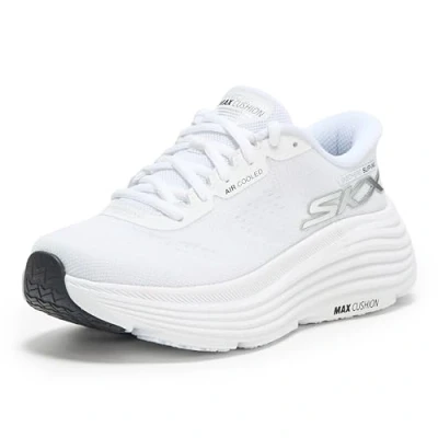 Image of Skechers MAX Cushioning Endeavour Trainers, Women&#039;s, Size: 6, White/black Textile