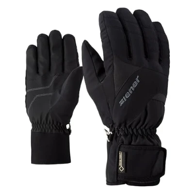 Image of Ziener Adult GUFFERT GTX Glove Alpine Ski Gloves/Winter Sports Waterproof, Breathable, Black, 7.5