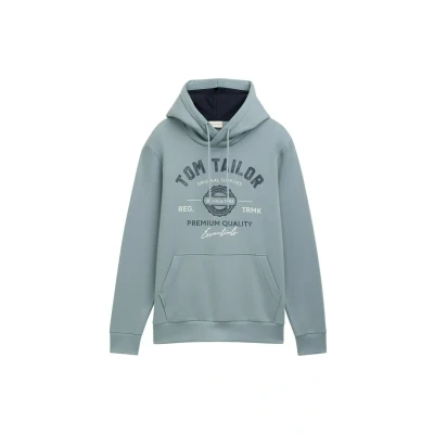 Image of TOM Tailor WITH Print Sweatshirt, Men&#039;s, Size: Small, Grey mint