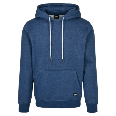 Image of Urban Classics Basic Melange Hoody Hoodie, Men&#039;s, Size: Small, Bluelightmelange