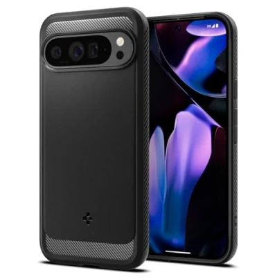 Image of Spigen Rugged Armor TPU Back Cover Black Google Pixel 9 Pro XL