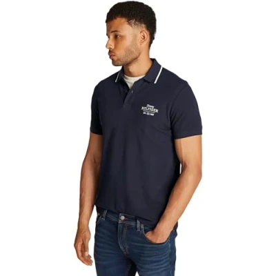 Image of Tommy Hilfiger LEFT Chest Graphic Polo shirt, Men&#039;s, Size: Large, Desert sky