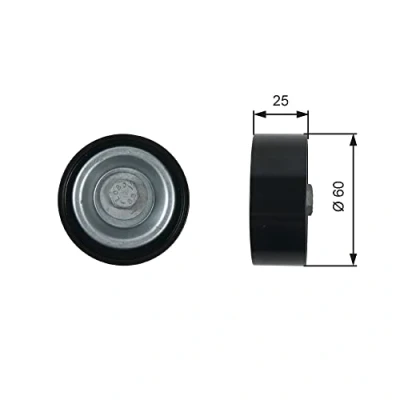 Image of Deflection/Guide Pulley, v ribbed belt GATES T36413