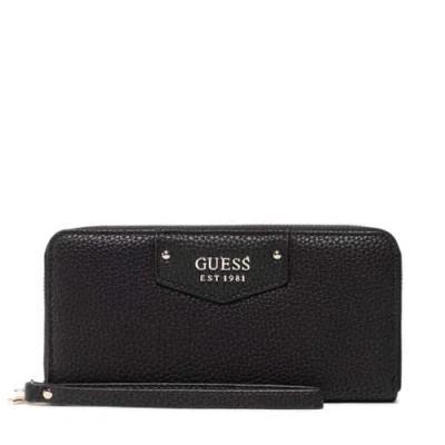 Image of Guess Brenton ZIP Around Wallet, Women&#039;s, Size: One Size, Black