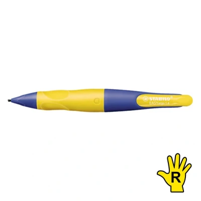 Image of Handwriting Pencil STABILO EASYergo 1.4 Right Handed Violet/Neon Yellow