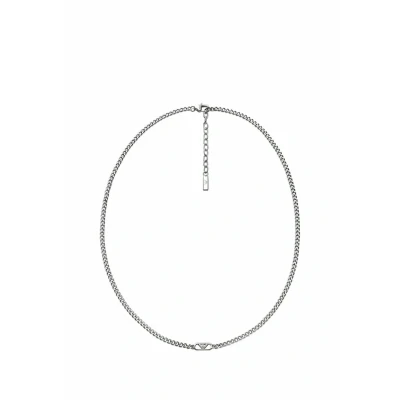 Image of Emporio Armani Men&#039;s Silver Tone Stainless Steel Necklace, EGS3246040