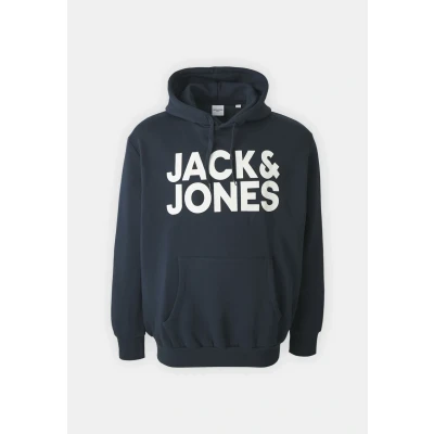 Image of Jack &amp; Jones Jjecorp LOGO PS Hoodie, Men&#039;s, Size: XL, Navy blazer
