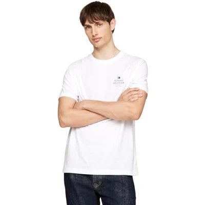 Image of Tommy Hilfiger Stack TEE Basic Tshirt, Men&#039;s, Size: 3XL, White