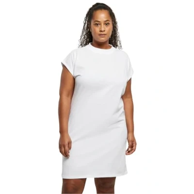 Image of Urban Classics Women&#039;s Ladies Turtle Extended Shoulder Dress, White, 4XL