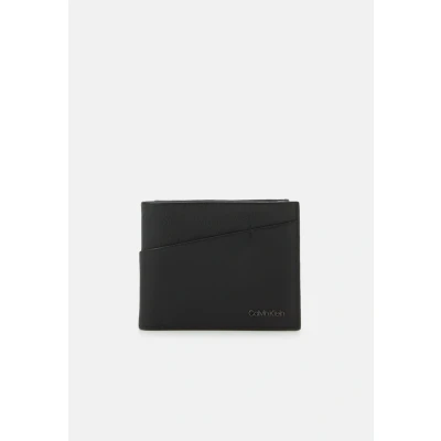 Image of Calvin Klein Diagonal Bifold COIN Unisex Wallet, Size: One Size, Black