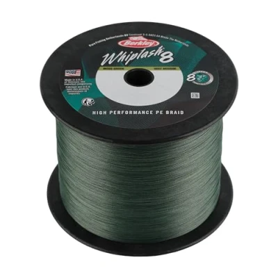 Image of Berkley Whiplash 8 Braided line Green 2000m 0.25mm (40kg) fishing