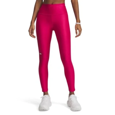 Image of Under Armour TECH Ankle Leggings, Women&#039;s, Size: Medium, Shaded fuchsia/white