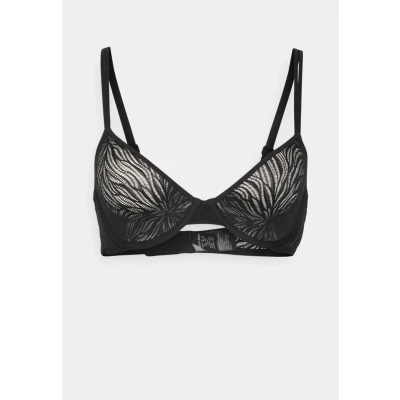 Image of Calvin Klein Women Unlined Demi Cup Bra with Underwire, Black (Black), 32 / 32A