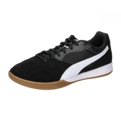 Image of Puma Unisex&#039;s King Top It Soccer Shoe, Black White Gold, 8.5 UK