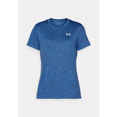 Image of Under Armour Twist Sports Tshirt, Women&#039;s, Size: XS, Blue atlantis/white