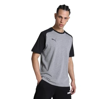 Image of PUMA Men&#039;s Teamcup Casuals Tee, Medium Gray Heather, S UK
