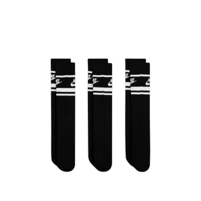 Image of Nike Sportswear Everyday Essential CREW Unisex 3 PACK Socks, Size: Small, Black/white