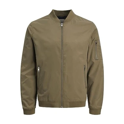 Image of Jack &amp; Jones Erush NOOS Bomber Jacket, Men&#039;s, Size: XXL, Dusky green