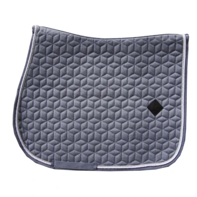 Image of Kentucky Horsewear Wool Jumping Saddle Pad Grey Horse Riding Equestrian