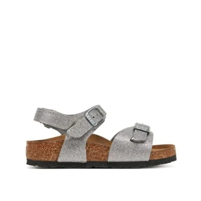 Image of Birkenstock RIO KIDS Sandals for kids, Size: 2.5, Sparkling silver High quality imitation leather