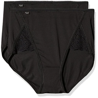 Image of Sloggi Purse Sense LUX MAXI 2 PACK Briefs, Women&#039;s, Size: 18, Black