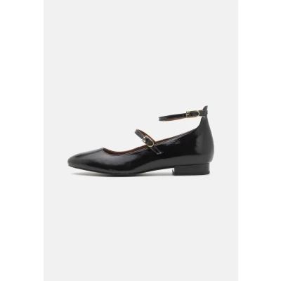 Image of Gioseppo Kalsen Ankle strap ballet pumps, Women&#039;s, Size: 5.5, Black Leather