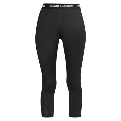 Image of Urban Classics Ladies TECH Pedal Pusher Leggings Trousers, Women&#039;s, Size: XS, Black