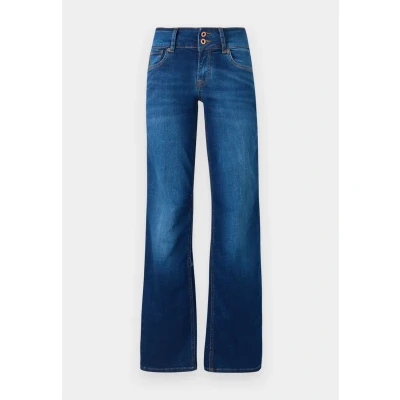 Image of Pepe Jeans Straight Venus leg jeans, Women&#039;s, Size: 28x34, Blue denim