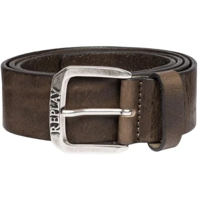 Image of Replay Belt, Men&#039;s, Size: 34, Brown/grey