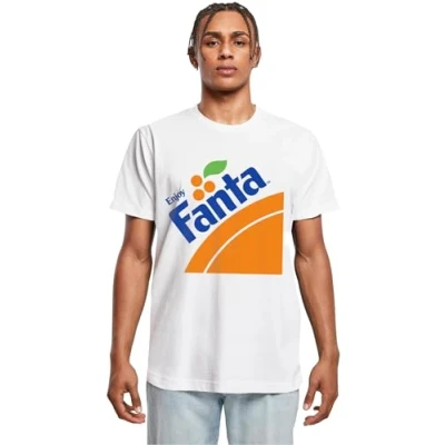 Image of Merchcode Fanta LOGO Print Tshirt, Men&#039;s, Size: 5XL, White