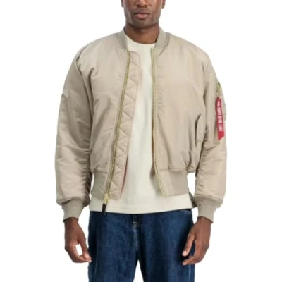 Image of Alpha Industries Bomber Jacket, Men&#039;s, Size: XL, Vintage sand