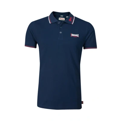 Image of Lonsdale LION Polo shirt, Men&#039;s, Size: 3XL, Navy/dark red