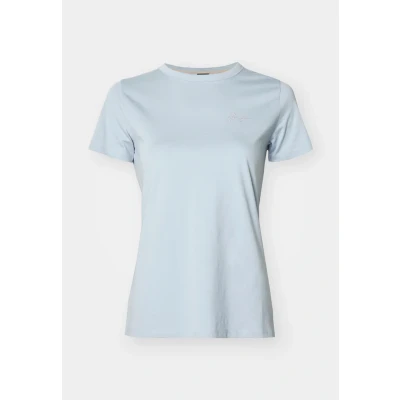 Image of BOSS Print Tshirt, Women&#039;s, Size: XS, Medium blue