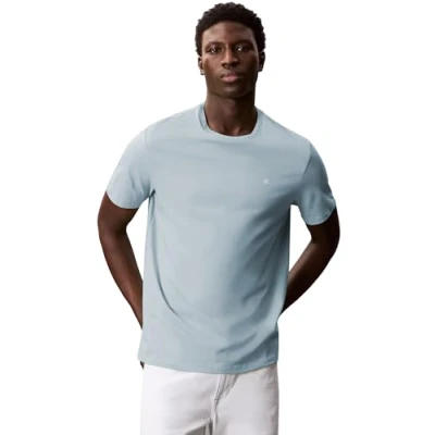 Image of Calvin Klein Jeans TEE Basic Tshirt, Men&#039;s, Size: Medium, Blue steam