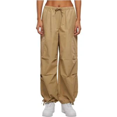 Image of Urban Classics Women&#039;s Ladies Cotton Cargo Parashute Pants Trouser, Union Beige, XXL