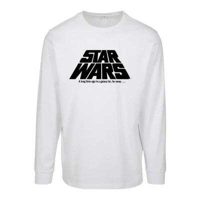 Image of Merchcode STAR WARS Photo Collage Longsleeve Print Tshirt, Men&#039;s, Size: Medium, White