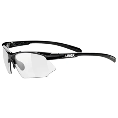Image of uvex Unisex Adult, Sportstyle 802 V Sports Glasses, Photochrome, Black Red/Smoke, One Size