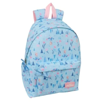Image of Safta Frozen Ice Magic Laptop Backpack 14.1 Inches, Ideal for Young People of Different Ages, Comfortable and Versatile, Quality Resistance, 31 x 13 43 cm, Light Blue, M, Casual,