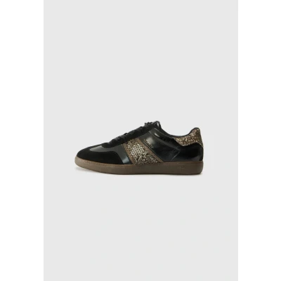 Image of Tamaris Women&#039;s Low 1 23624 43 Trainers, Black Snake, 6.5 UK