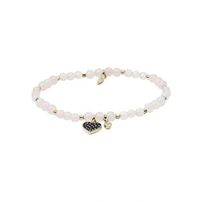 Image of Fossil Vintage Motifs Bracelet goldcoloured/pink, Women&#039;s, Size: One Size, Gold coloured/pink