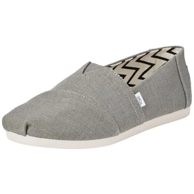 Image of TOMS Alpargata Classic Espadrilles, Men&#039;s, Size: 9, Grey Textile