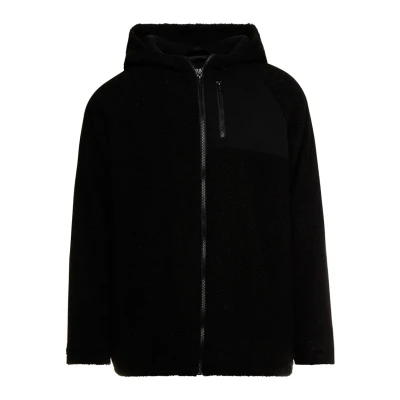 Image of Urban Classics Hooded ZIP Jacket Fleece jacket, Men&#039;s, Size: Small, Black
