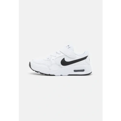 Image of Nike Sportswear AIR MAX Unisex Trainers for kids, Size: 2, White/black Leather and textile