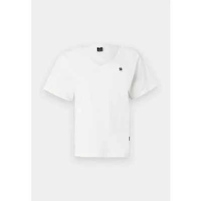 Image of G STAR OPEN V Relaxed Basic Tshirt, Women&#039;s, Size: Large, Chalk