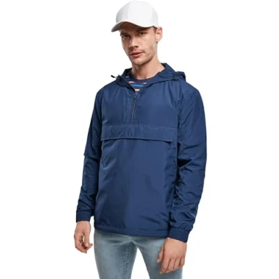 Image of Urban Classics Basic Windbreaker, Men&#039;s, Size: XL, Darkblue