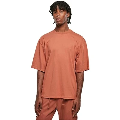 Image of Urban Classics Sleeve Basic Tshirt, Men&#039;s, Size: Large, Terracotta